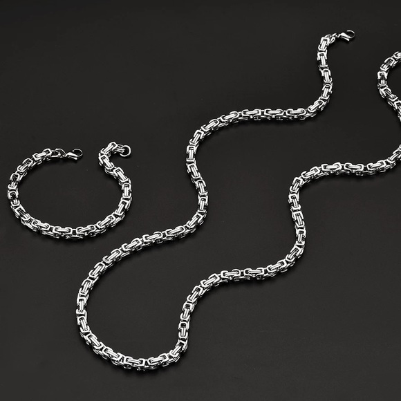Stainless Steel Hip Hop Jewelry Set - Picture 3 of 6